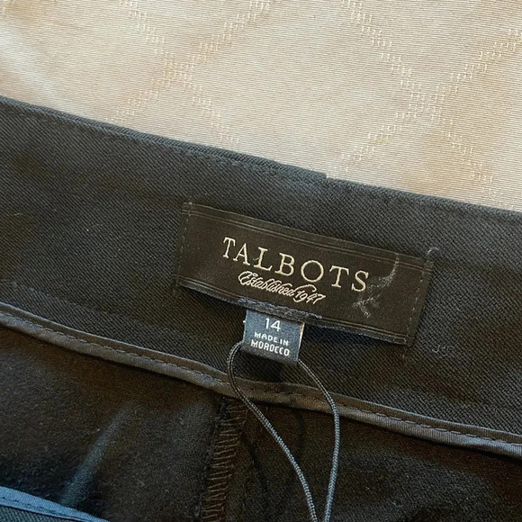 Talbots Heritage Black Wide Leg Career‎ trousers Pants Women’s Plus 14 NWT - Picture 4 of 7